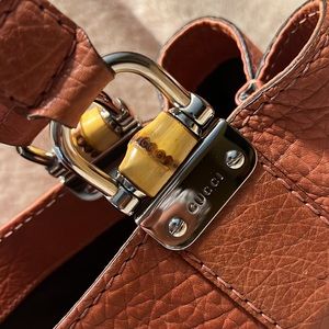 GUCCI BAMBOO LIBECCIO Tote Bag